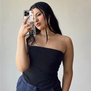 Princess Polly Oscar Strapless Bodysuit in Black